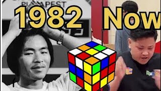 1982 two2023 Rubiks cube world records