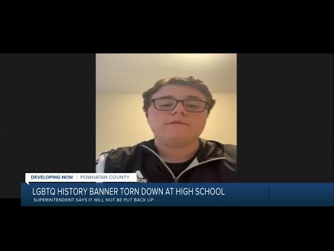 LGBTQ history banner torn down at Powhatan high school