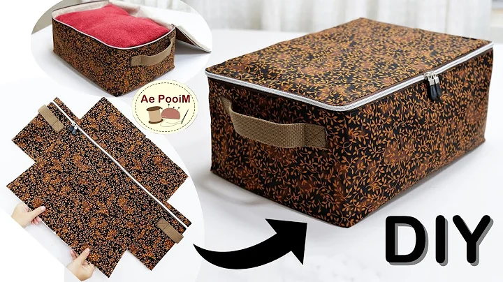 How to make fabric storage basket with lid | Fabric storage box!