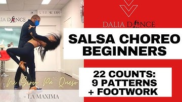Salsa Choreography Beginners | 22 Counts [🔥9 patterns + Footwork🔥] {{Ni Sirvo Pa’Queso La Máxima