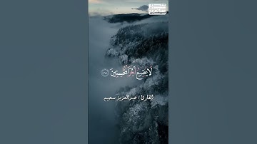 ﴿ وَاصْبِرْ فَإِنَّ اللَّهَ لَا يُضِيعُ أَجْرَ الْمُحْسِنِينَ﴾ ❤ #سورة هود #عبدالعزيز سحيم
