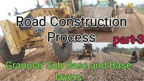 Road Construction Process:G.S.B and W.B.M layers On the site