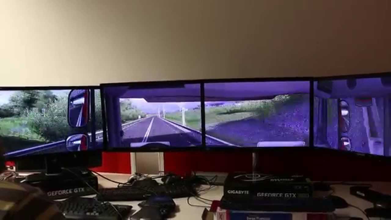Euro Truck Simulator 2 Custom Setup 4 Monitors Youtube