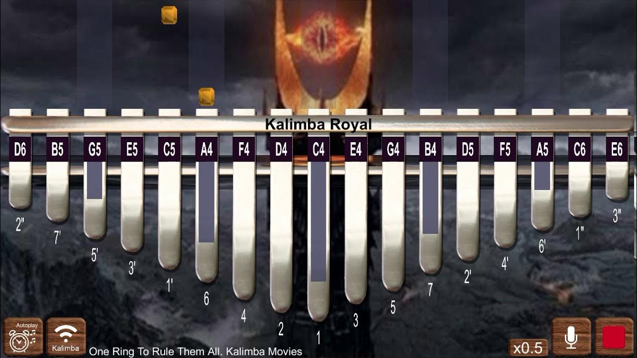 The Lord Of The Rings. One Ring To Rule Them All. Kalimba Tutorial