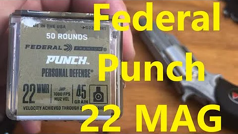 Federal Punch 45 grain 22 WMR - 22 Tuesday Magnum Edition! 2" Barrel NAA Black Widow mini-revolver