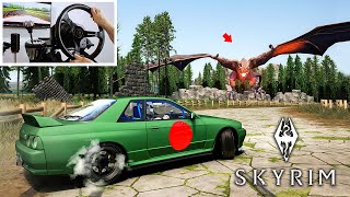 Drifting Nissan Skyline in Elder Scrolls Skyrim - Assetto Corsa | New Map Mod Preview