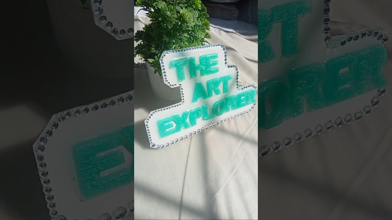 🖌️ The Art Explorer | Custom Epoxy Resin Nameplate ✨ Handmade, Aesthetic & DIY Art 
