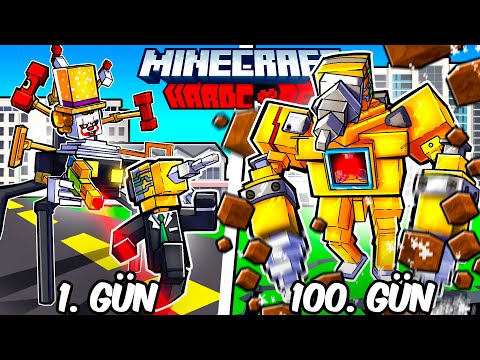 Hardcore Minecraft'ta DRILLMAN Olarak 100 Gün Geçirmemin Hikayesi...