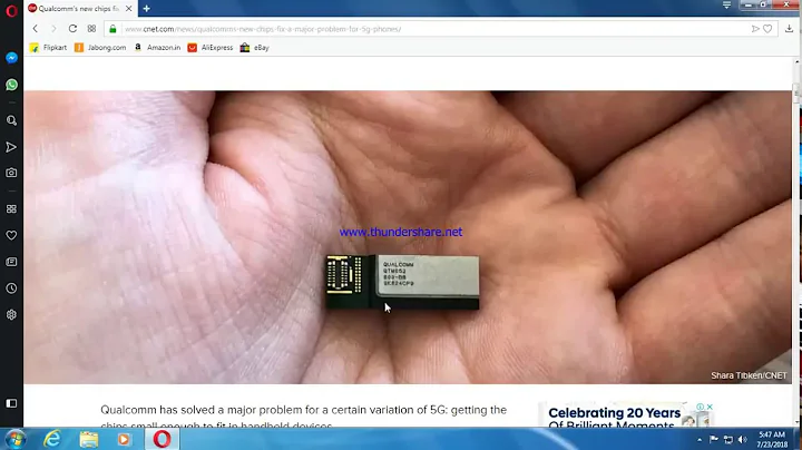 First 5G data connection with the Snapdragon X50 5G modem