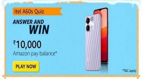 Amazon itel A60 Quiz Answers Today| 1 July 2023 |  @dailyquiztime#amazonfunzon