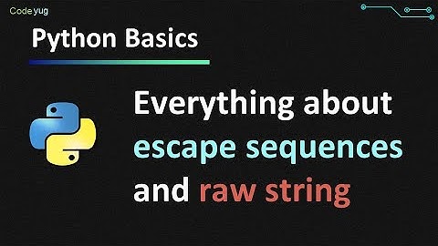 Escape Sequences in Python | Python Tutorial for Beginners in Hindi | Raw String in Python