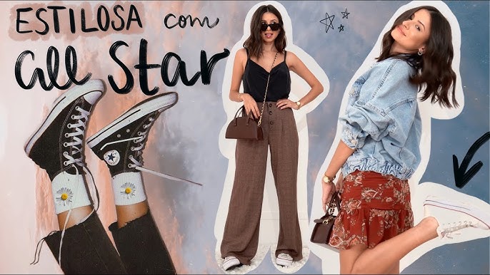 10 LOOKS COM TÊNIS BRANCO ALL STAR l Looks com All Star branco l Looks  estilosos com tênis branco 