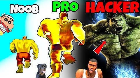SHINCHAN and CHOP CRAFTING GOLD GODZILLA HULK KING KONG in MONSTER DRAFT | NOOB vs PRO vs HACKER