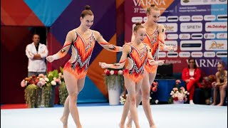 Team Belgium 🇧🇪 FINAL All Around Lauren Verbrugghe  Mirte Vercauteren en Sofie Jaeken EK2023 VARNA