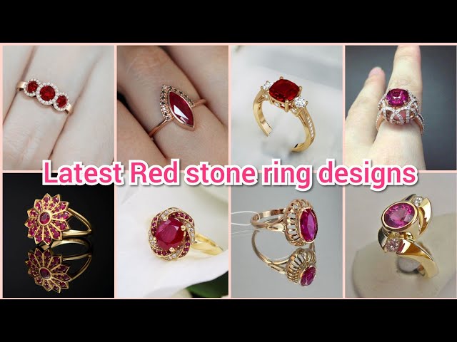Fashion Vintage Rose Gold Color Zircon Imitated Red Gemstone Adjustabl –  Siltaki