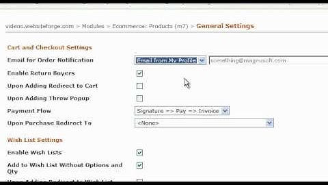 Ecommerce Cart and Checkout Settings - Websiteforge Ecommerce Website