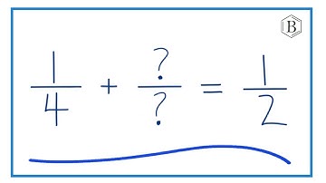 1/4 plus what number equals 1/2   (1/4 + ?  = 1/2)