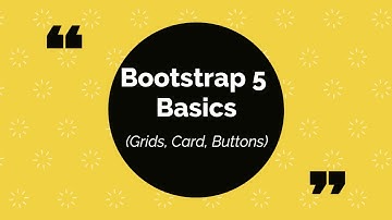 Bootstrap 5 Basics Tutorial | Step by Step (Grids, Card, Buttons)