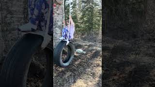 Cute Girls Jumping In The Trampoline In A Perfect Sunny Day