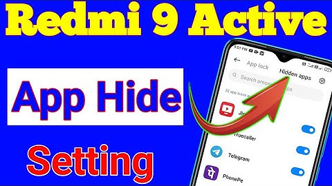 Redmi 9 Active mobile me app hide kaise kare | how to hide apps in Redmi 9 Active