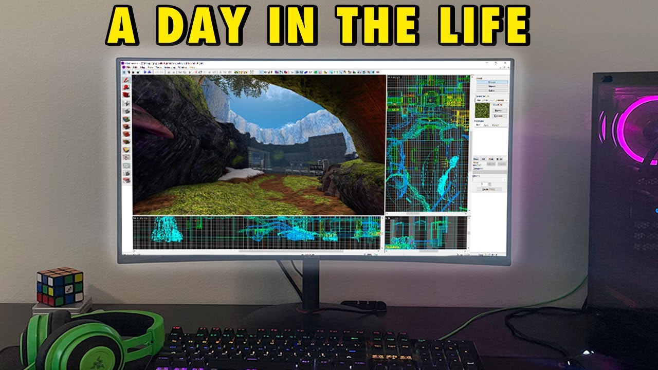 A Day in the Life of a Level Designer in 4 Minutes - YouTube