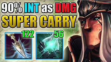 Double Intelligence steal with Arcane Orb, Glaives of Wisdom [90% Int = Damage] Dota 2 Ability Draft