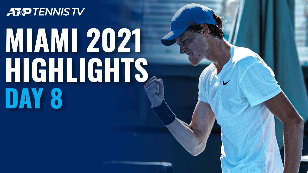 Sinner and Bublik Shine; Medvedev Battles Bautista Agut Miami 2021 Quarter-Final Highlights Part 1