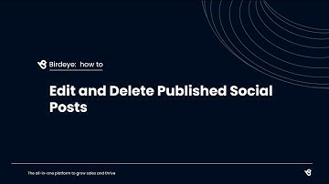Edit and Delete Published Posts