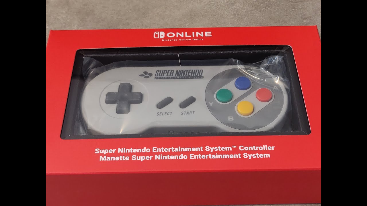 Déballage Présentation manette officielle Super Nintendo Entertainment  System pour Switch et 