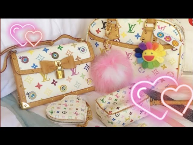 TAKASHI MURAKAMI LOUIS VUITTON CHERRY BLOSSOM BAG SAC RETRO/UNBOXING/  STYLING/ JESSIE 