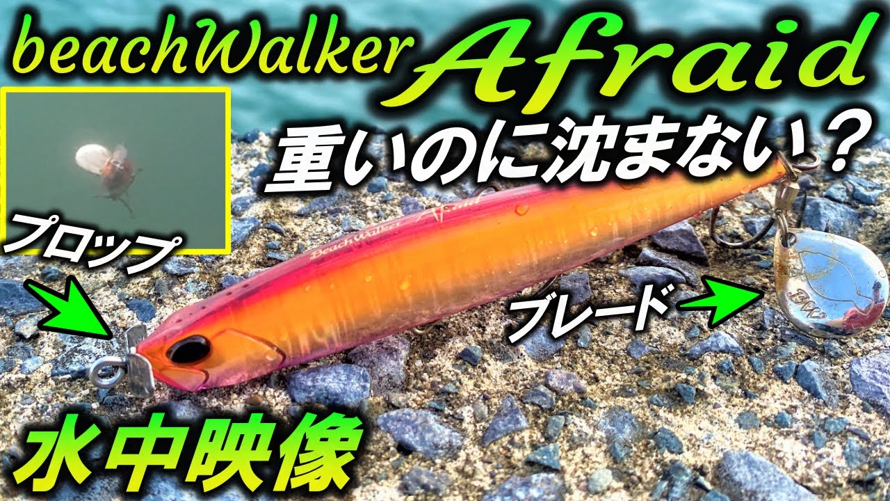 水中映像 ビーチウォーカー アフレイド サーフ シーバス フラットフィッシュゲームに 簡単レンジキープ ルアー Beach Walker Afraid Youtube