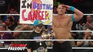 John Cena welcomes a courageous member of the WWE Universe to the ring: Raw Fallout, June 1, 2015