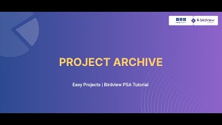 Project Archive - Birdview & Easy Projects Tutorial