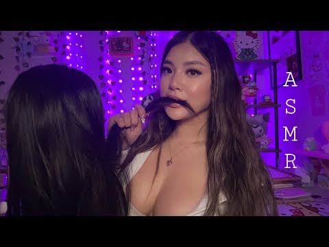 ASMR | Girl who is OBSESSED with you eats your lice 😋 (lice check, hair play)