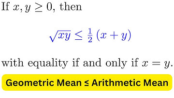 The FAMOUS AM-GM Inequality! | Beautiful Math Visual + Proof!