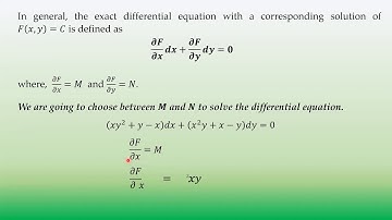 Differential Equations - Exact Differential Equations Part 1