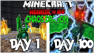 I Spent 100 Days as an CHAOS DRAGON in HARDCORE Minecraft!