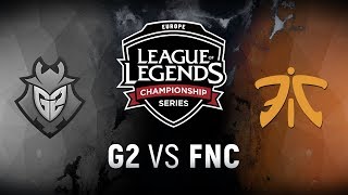 G2 vs. FNC - Week 6 Day 2 | EU LCS Spring Split |  G2 Esports vs. Fnatic (2018)