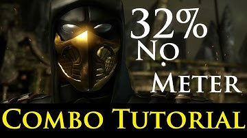 Mortal Kombat X - Combo Tutorial - Scorpion (32% No Meter) (Inferno)