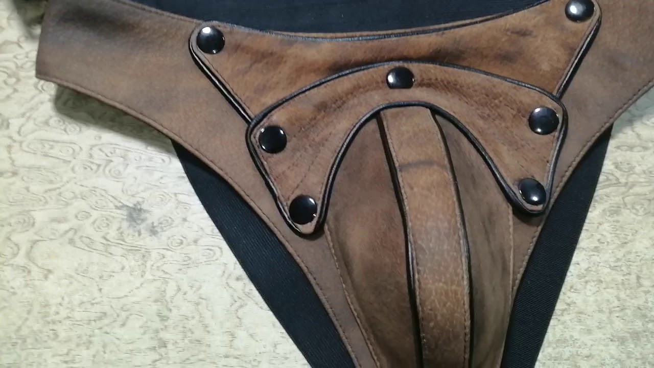 How to make Men Brown leather harness chest bulldog harness YouTube