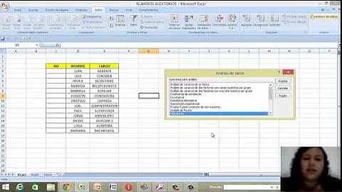 TUTORIAL ANALISIS DE DATOS EXCEL GENERACION DE NUMEROS ALEATORIOS