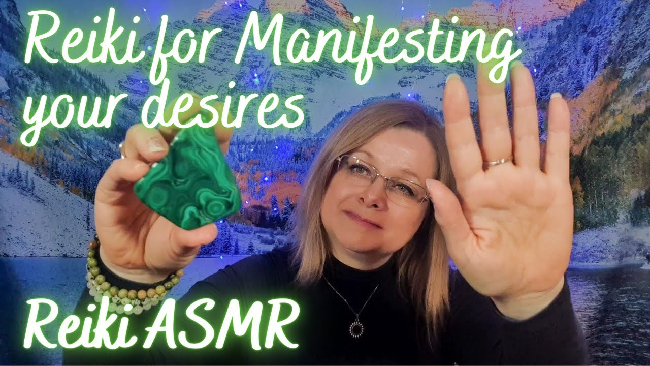 Reiki to manifest your desires. Asmr malachite crystal healing (no talking)