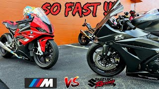 Racing The Fast Guys | Suzuki GSX-R1000R vs BMW s1000rr vs Yamaha R1 vs Kawasaki zx10r | Sheesh