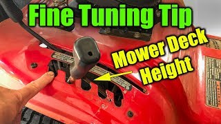 Adjust Mower Deck Height Fine Tuning