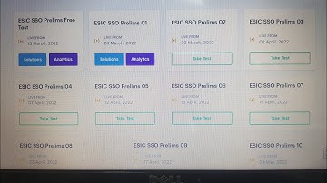 ESIC SSO mock score 1, practicemock