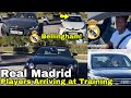 Real madrid players arriving for training in expensive carsjude bellingham in taximodrickroos