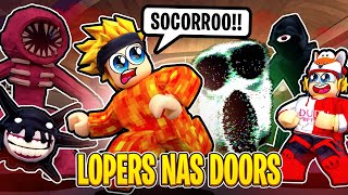 Levei o Lopers nas DOORS do Roblox e apareceram TODOS os Monstros😂