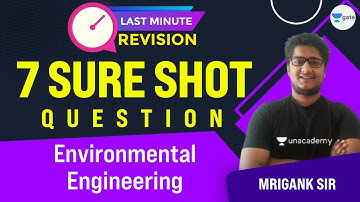 7 Sure Shot Question for Environmental Engineering  #GATE2021 # Last Minute Revision