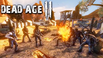 FIRST LOOK - DEAD AGE II | Zombie Apocalypse Survival Build Defenses, Bases, Craft Weapons & Farming