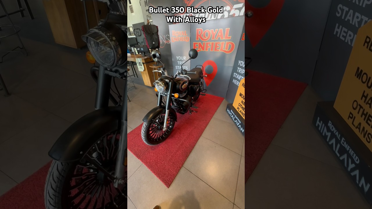 New Bullet 350 Black Gold With Alloy Wheels ❤️ 